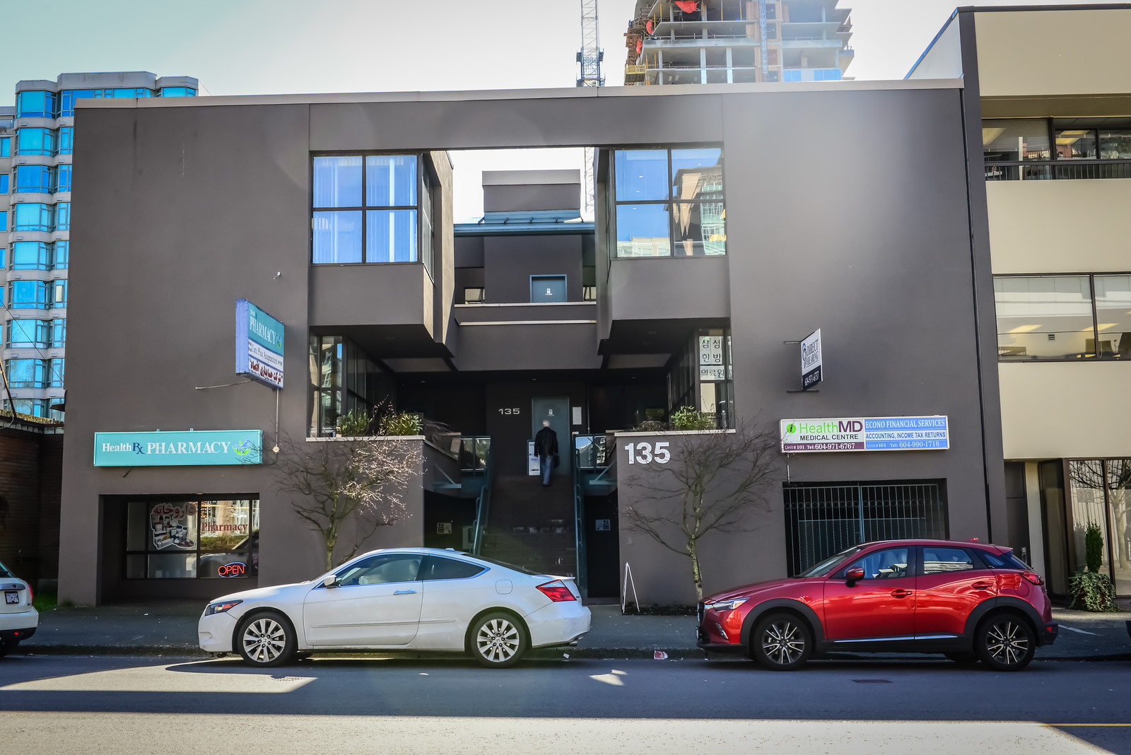 Street view of the building. Lions Gate Clinic is at 2nd Floor.